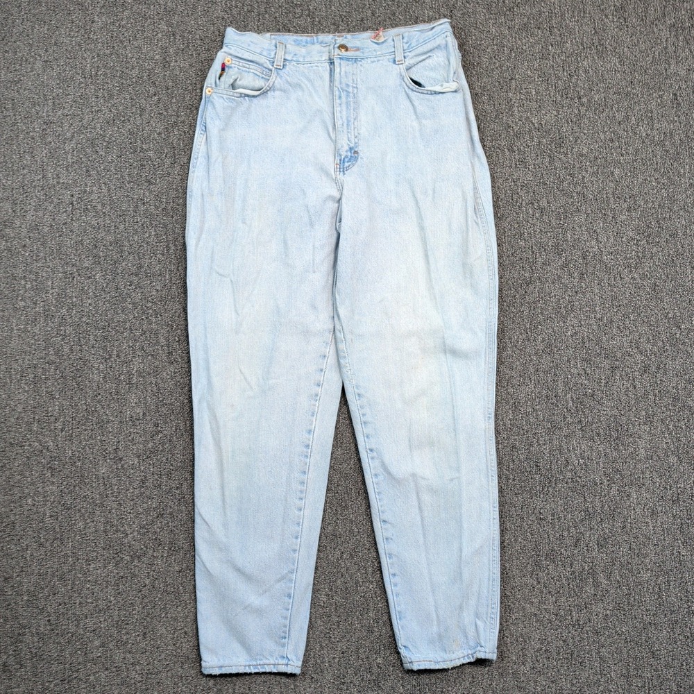 Gitano Vintage 90s Mom Jeans 14 Light Wash Cotton High Waisted Tapered Denim